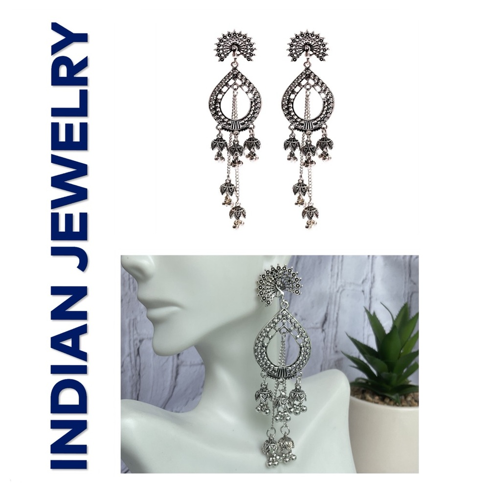 🐘 Indian Tassel Drop Earrings